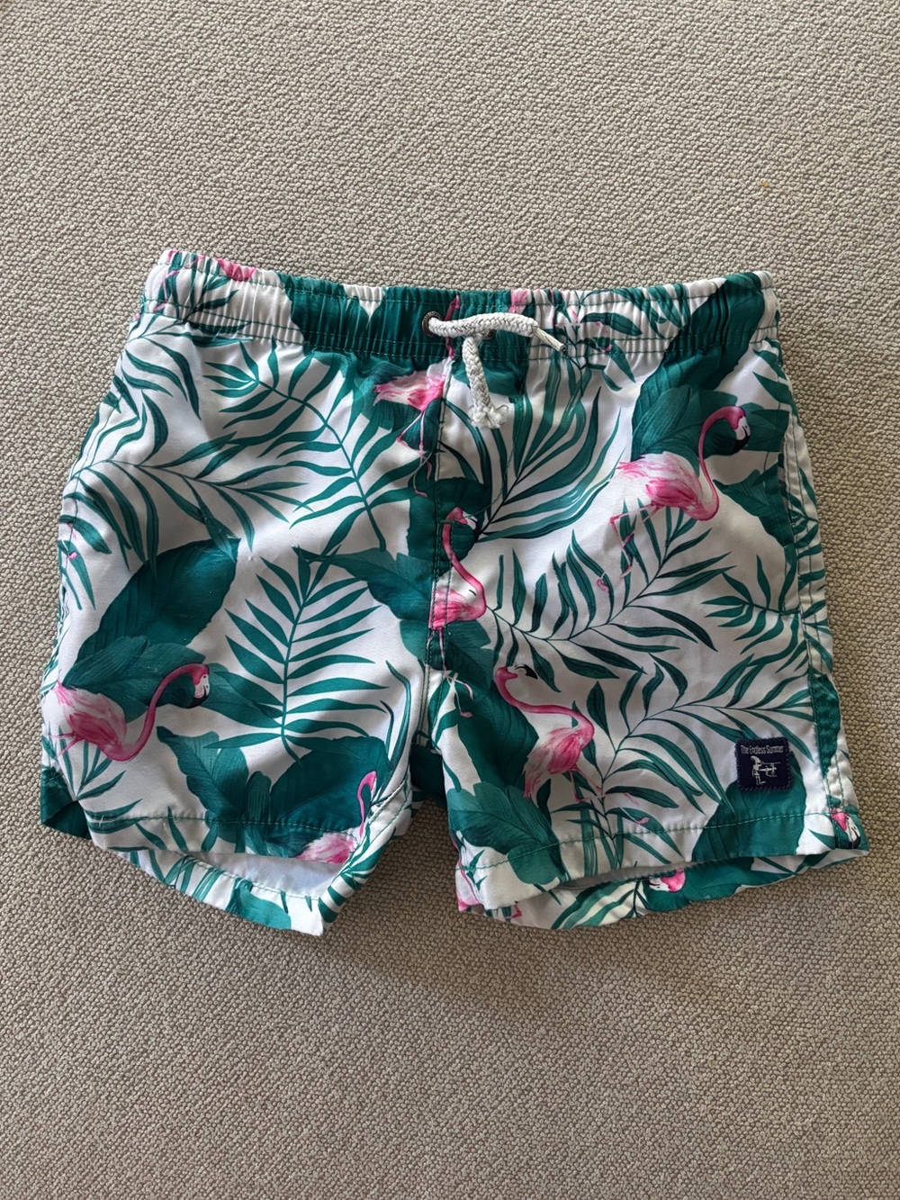 Endless Summer Flamingo Swim Short Trunks Size Boys 7